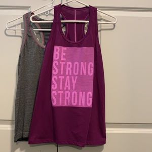 💜2 Pack Danskin Now workout tanks, xsmall/small